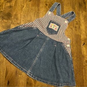 Vintage Little Levi’s 80s 90s Toddler Denim Overalls Dress 4T Made in USA
